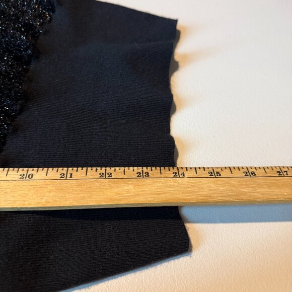 Maeve Anthropologie Women M Pamela Tinsel Sweater Black Shiny Holiday Festive - Picture 8 of 9